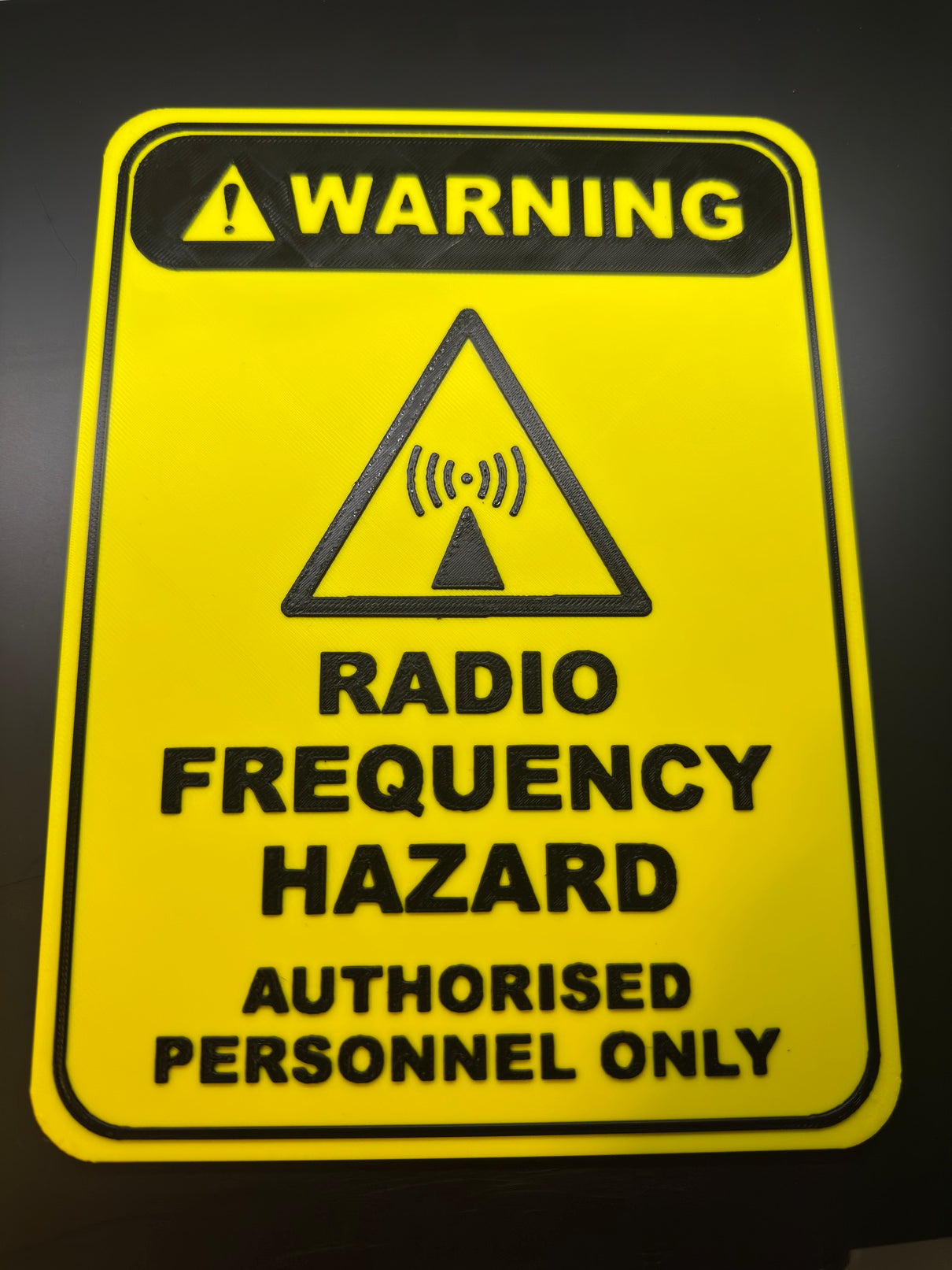 Radio Warning Sign