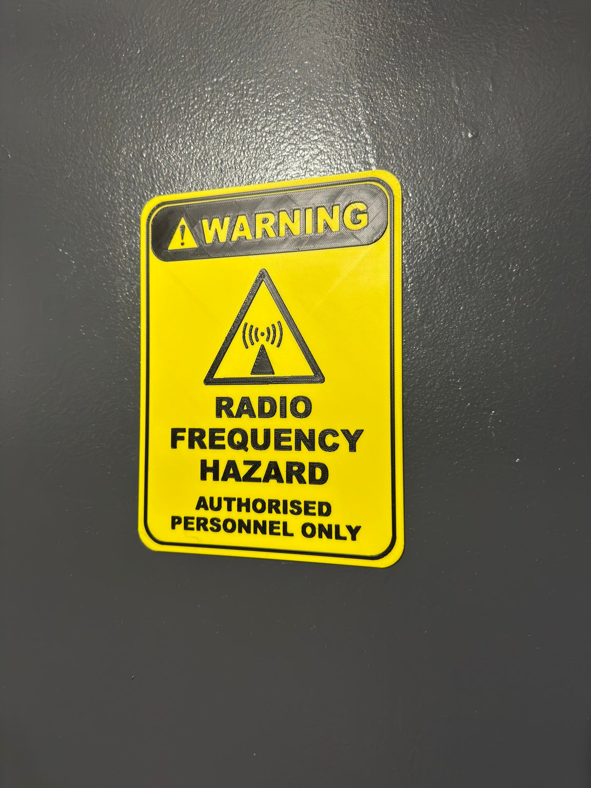 Radio Warning Sign